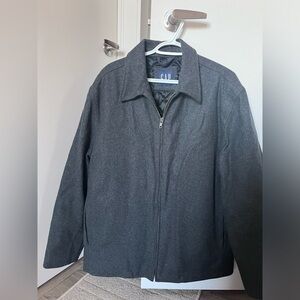 GAP Men's Dark Gray Zip-Up Shirt Jacket